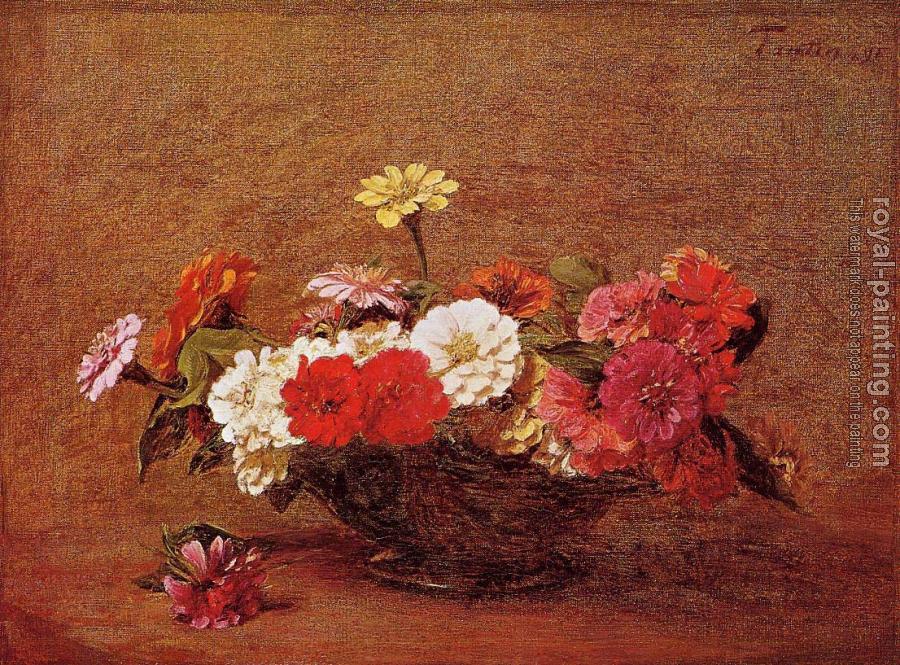 Henri Fantin-Latour : Zinnias Henri Fantin-Latour : Zinnias